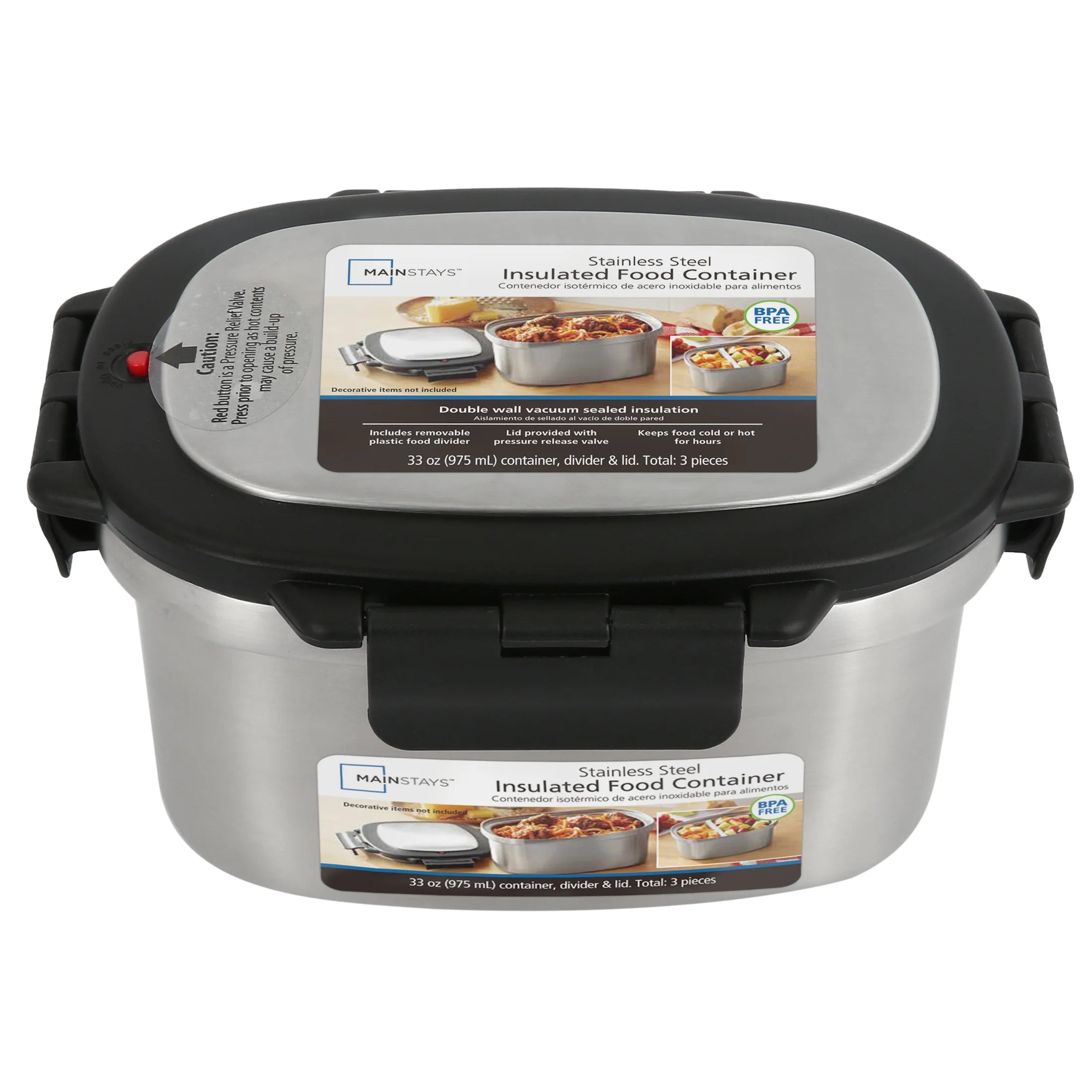 33 Oz Insulated Stainless Steel Food Storage Container Lunch Box with Lid