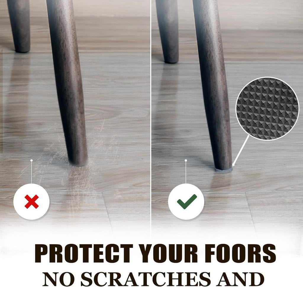 Non Slip Furniture Pads -12Pcs 4" Furniture Grippers Hardwood Floors, Non Skid for Furniture Legs,Self Adhesive Rubber Feet, anti Slide Furniture Floors Protectors for Keep Couch Stoppers