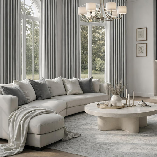 2 Panels Silver Grey Faux Silk Blackout Luxury Curtains, 52 X 96 Inch Room Darkening Satin Thermal Insulated Window Drapes for Bedroom Decor, Indoor