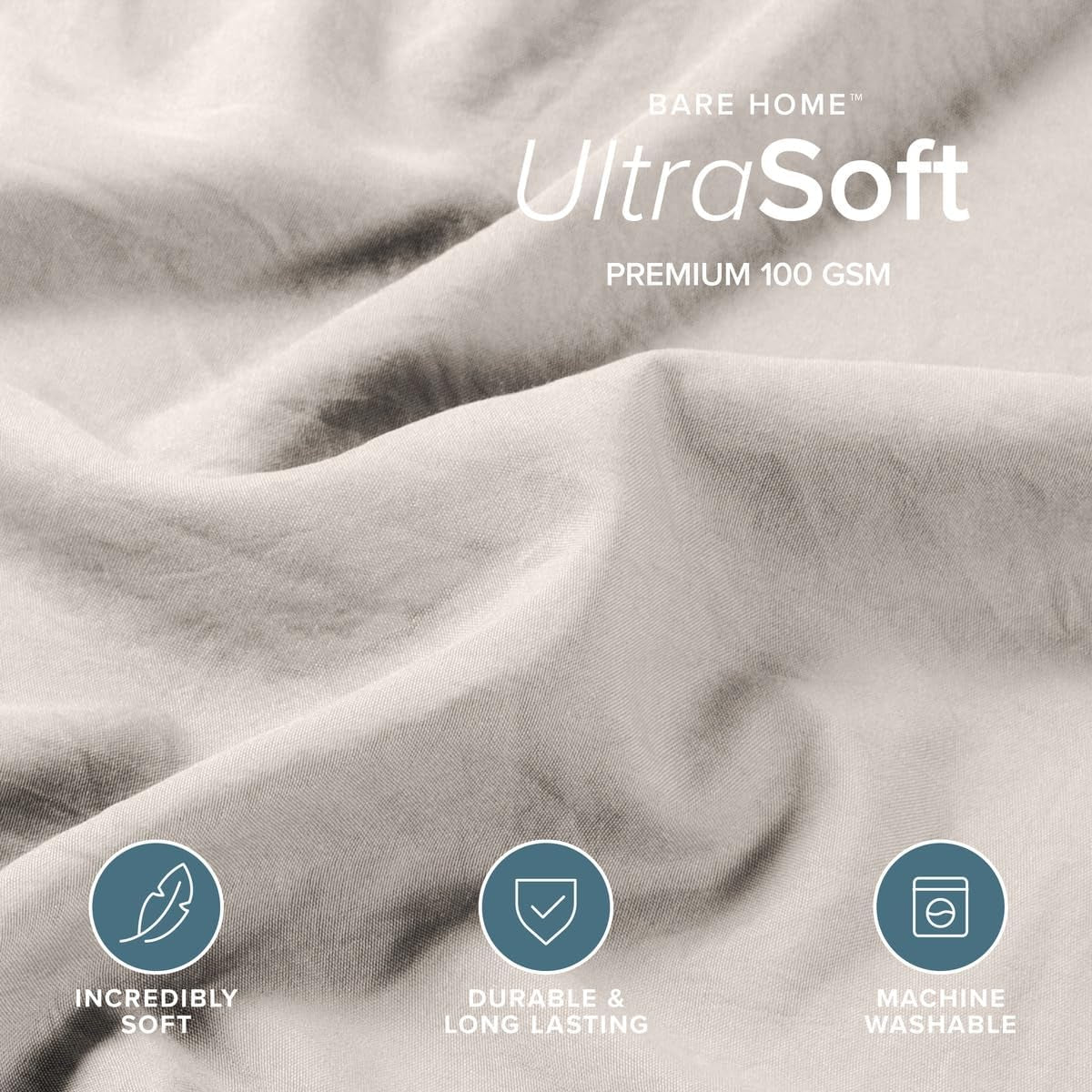 Microfiber Duvet Cover Set - Ultra Soft Washed Microfiber - Twin/Twin Extra Long - Linen-Like Look - Easy Care - Breathable Fabric - Our Softest Duvet Cover Set (Twin/Twin XL, Fog)