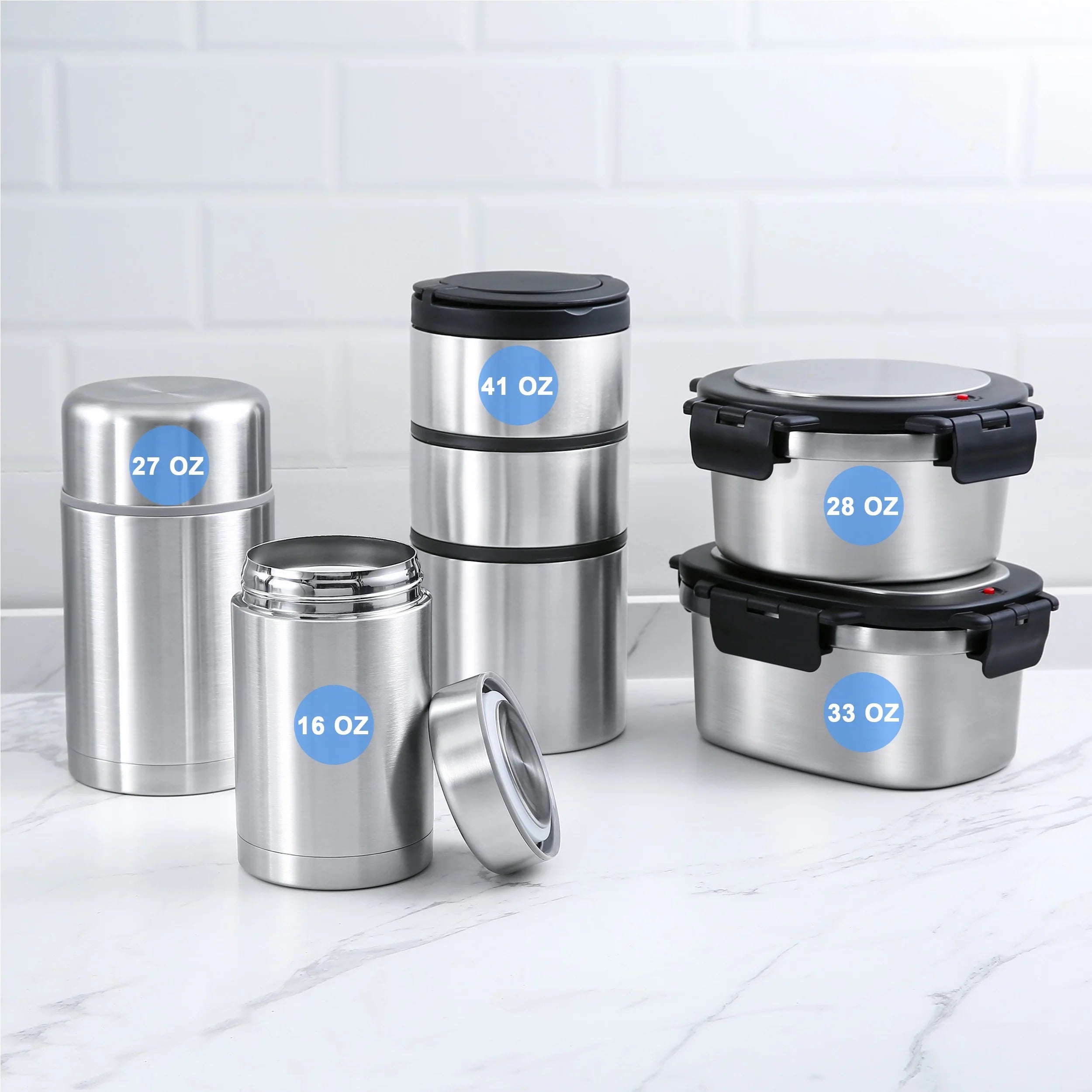 33 Oz Insulated Stainless Steel Food Storage Container Lunch Box with Lid