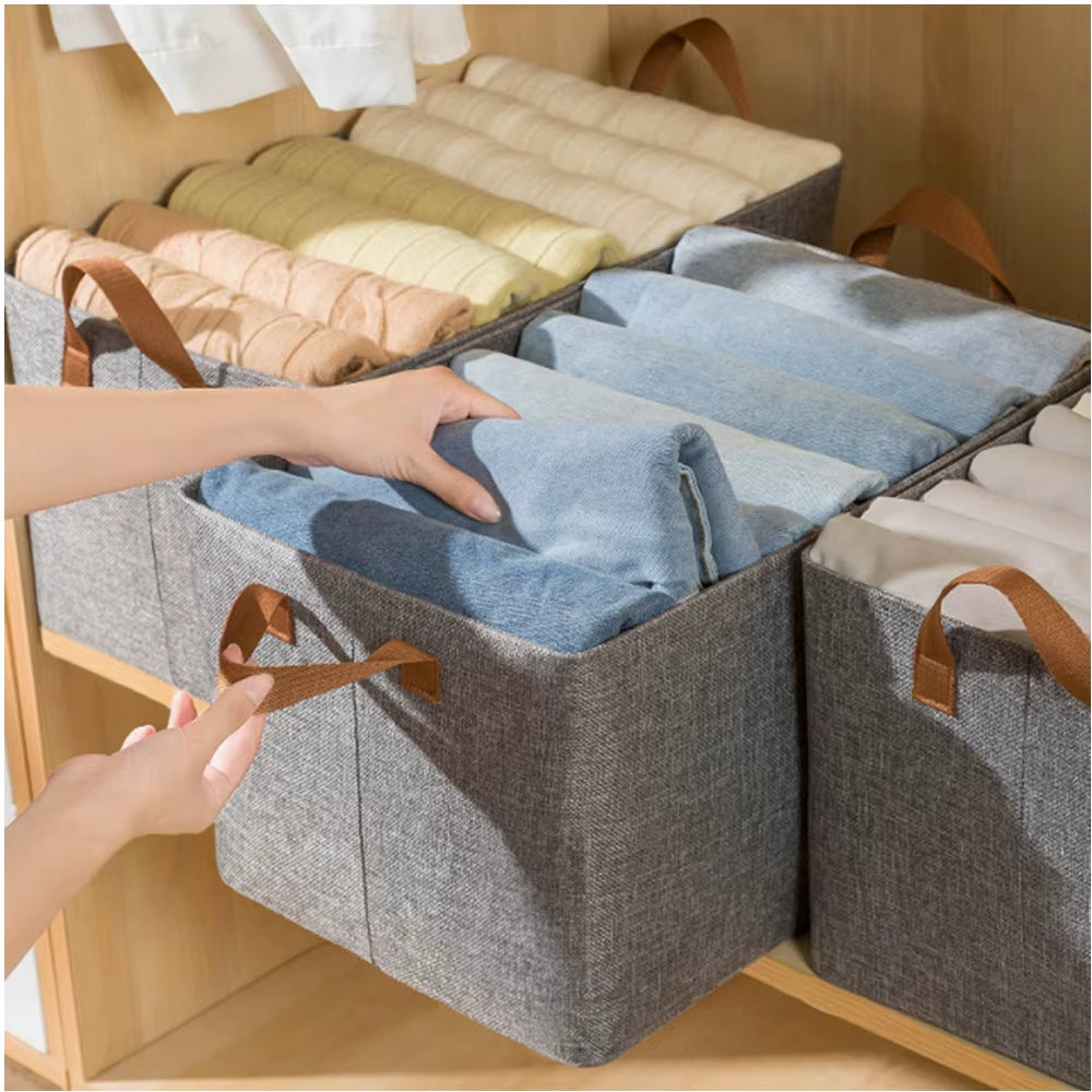 Cation Storage Box – Foldable Large-Capacity Wardrobe &amp; Drawer Organiz