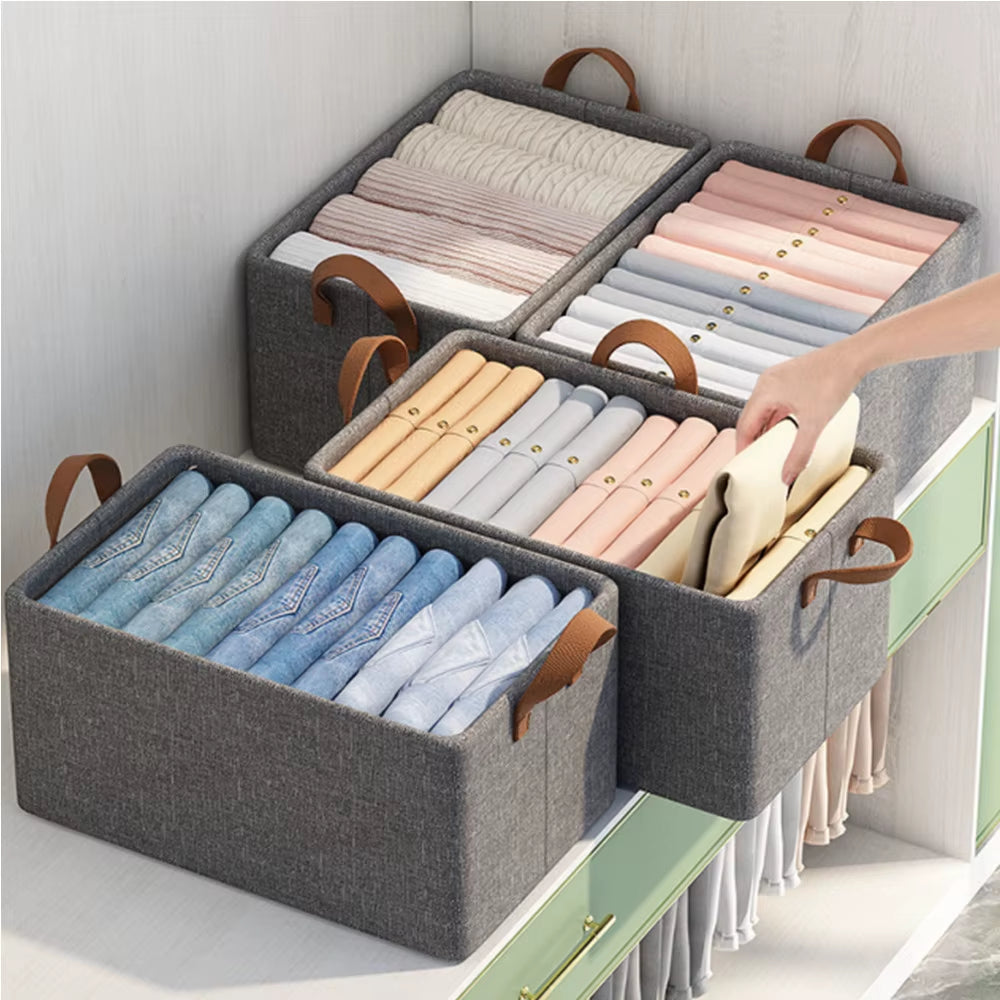 Cation Storage Box – Foldable Large-Capacity Wardrobe &amp; Drawer Organiz